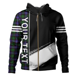 ScotsTee Shop Scottish Russell Modern Clan Crest Tartan Hoodie Quarter Personalized