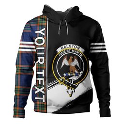 ScotsTee Shop Scottish Ralston UK Modern Clan Crest Tartan Hoodie Quarter Personalized