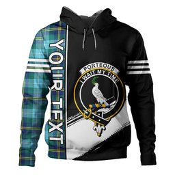 ScotsTee Shop Scottish Porteous Modern Clan Crest Tartan Hoodie Quarter Personalized