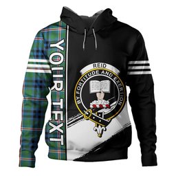 ScotsTee Shop Scottish Reid (Mill City) Ancient Clan Crest Tartan Hoodie Quarter Personalized