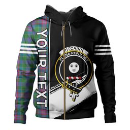 ScotsTee Shop Scottish Pitcairn Hunting Ancient Clan Crest Tartan Hoodie Quarter Personalized