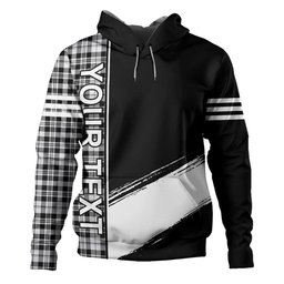 ScotsTee Shop Scottish Scott (Sir Walter) Personal Clan Crest Tartan Hoodie Quarter Personalized