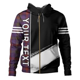 ScotsTee Shop Scottish Montgomery Weathered Clan Crest Tartan Hoodie Quarter Personalized