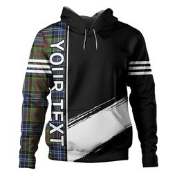 ScotsTee Shop Scottish Paisley Drennan (Drennan Drennan) Modern Clan Crest Tartan Hoodie Quarter Personalized