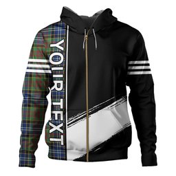 ScotsTee Shop Scottish Paisley Drennan (Drennan Drennan) Modern Clan Crest Tartan Hoodie Quarter Personalized