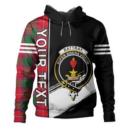 ScotsTee Shop Scottish Rattray Modern Clan Crest Tartan Hoodie Quarter Personalized