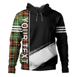 ScotsTee Shop Scottish Ramsay Orange Ancient Clan Crest Tartan Hoodie Quarter Personalized