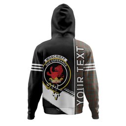 ScotsTee Shop Scottish Moncrieffe of Atholl Weathered Clan Crest Tartan Hoodie Quarter Personalized