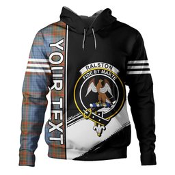 ScotsTee Shop Scottish Ralston UK Weathered Clan Crest Tartan Hoodie Quarter Personalized