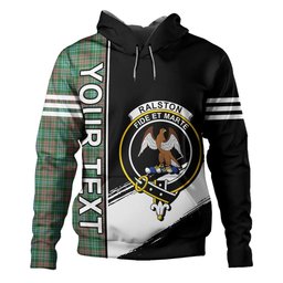 ScotsTee Shop Scottish Ralston US Ancient Clan Crest Tartan Hoodie Quarter Personalized