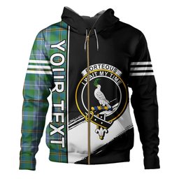 ScotsTee Shop Scottish Porteous Ancient Clan Crest Tartan Hoodie Quarter Personalized
