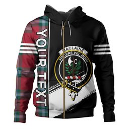 ScotsTee Shop Scottish MacLaine of LochBuie (Cockburn) (MacLaine of LochBuie) Modern Clan Crest Tartan Hoodie Quarter Personalized