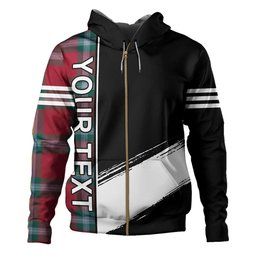 ScotsTee Shop Scottish MacLaine of LochBuie (Cockburn) (MacLaine of LochBuie) Modern Clan Crest Tartan Hoodie Quarter Personalized