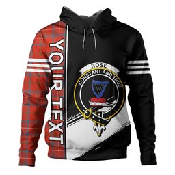 ScotsTee Shop Scottish Rose Ancient Clan Crest Tartan Hoodie Quarter Personalized