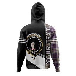 ScotsTee Shop Scottish Thompson Variant (Thomson Variant) Weathered Clan Crest Tartan Hoodie Quarter Personalized