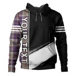 ScotsTee Shop Scottish Thompson Variant (Thomson Variant) Weathered Clan Crest Tartan Hoodie Quarter Personalized