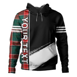ScotsTee Shop Scottish Pollock Modern Clan Crest Tartan Hoodie Quarter Personalized