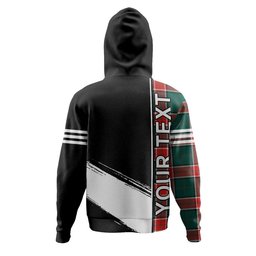 ScotsTee Shop Scottish Pollock Modern Clan Crest Tartan Hoodie Quarter Personalized
