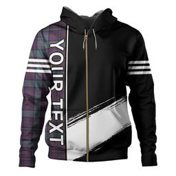 ScotsTee Shop Scottish Weir Weathered Clan Crest Tartan Hoodie Quarter Personalized