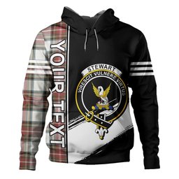 ScotsTee Shop Scottish Stewart Dress Weathered Clan Crest Tartan Hoodie Quarter Personalized