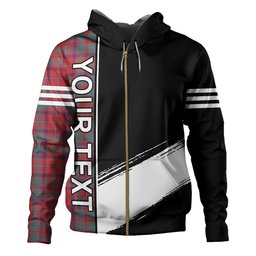 ScotsTee Shop Scottish Shaw of Tordarroch Weathered Clan Crest Tartan Hoodie Quarter Personalized