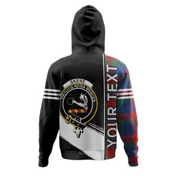 ScotsTee Shop Scottish Skene of Cromar Modern Clan Crest Tartan Hoodie Quarter Personalized