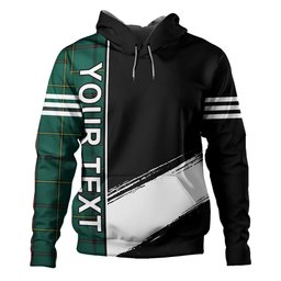 ScotsTee Shop Scottish Marr Modern Clan Crest Tartan Hoodie Quarter Personalized
