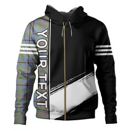 ScotsTee Shop Scottish Snodgrass Weathered Clan Crest Tartan Hoodie Quarter Personalized