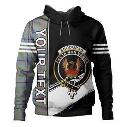 ScotsTee Shop Scottish Snodgrass Weathered Clan Crest Tartan Hoodie Quarter Personalized