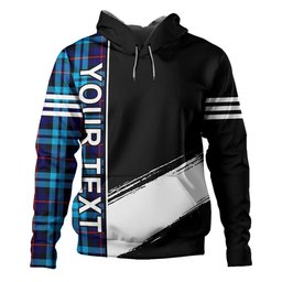 ScotsTee Shop Scottish McCorquodale Clan Crest Tartan Hoodie Quarter Personalized
