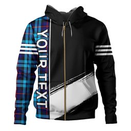 ScotsTee Shop Scottish McCorquodale Clan Crest Tartan Hoodie Quarter Personalized