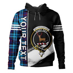 ScotsTee Shop Scottish McCorquodale Clan Crest Tartan Hoodie Quarter Personalized