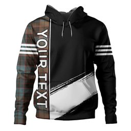 ScotsTee Shop Scottish Stewart Old Weathered Clan Crest Tartan Hoodie Quarter Personalized