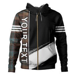 ScotsTee Shop Scottish Stewart Old Weathered Clan Crest Tartan Hoodie Quarter Personalized