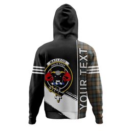 ScotsTee Shop Scottish MacLeod of Skye Weathered Clan Crest Tartan Hoodie Quarter Personalized