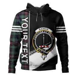 ScotsTee Shop Scottish Rankin (Dalgliesh) Modern Clan Crest Tartan Hoodie Quarter Personalized