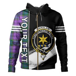 ScotsTee Shop Scottish Wardlaw Ancient Clan Crest Tartan Hoodie Quarter Personalized