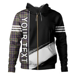 ScotsTee Shop Scottish Tailyour Weathered Clan Crest Tartan Hoodie Quarter Personalized