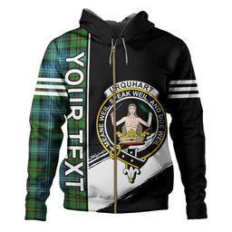 ScotsTee Shop Scottish Urquhart Ancient Clan Crest Tartan Hoodie Quarter Personalized