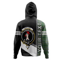 ScotsTee Shop Scottish Taylor Weathered Clan Crest Tartan Hoodie Quarter Personalized