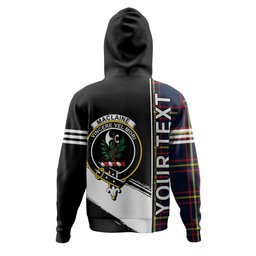 ScotsTee Shop Scottish MacLaine of LochBuie Hunting (MacLaine) Modern Clan Crest Tartan Hoodie Quarter Personalized