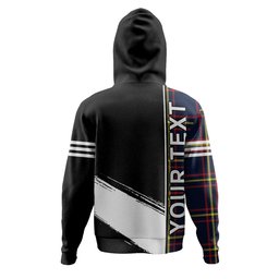 ScotsTee Shop Scottish MacLaine of LochBuie Hunting (MacLaine) Modern Clan Crest Tartan Hoodie Quarter Personalized