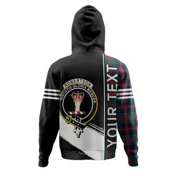 ScotsTee Shop Scottish Robertson of Struan Modern Clan Crest Tartan Hoodie Quarter Personalized
