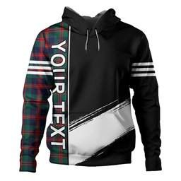 ScotsTee Shop Scottish Robertson of Struan Modern Clan Crest Tartan Hoodie Quarter Personalized