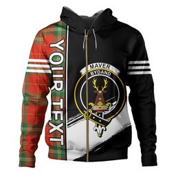ScotsTee Shop Scottish Maver Ancient Clan Crest Tartan Hoodie Quarter Personalized
