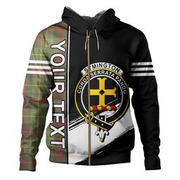 ScotsTee Shop Scottish Symington Weathered Clan Crest Tartan Hoodie Quarter Personalized