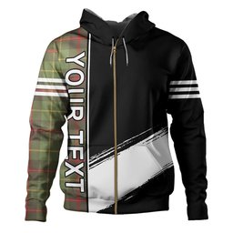 ScotsTee Shop Scottish Symington Weathered Clan Crest Tartan Hoodie Quarter Personalized