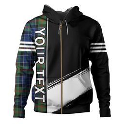 ScotsTee Shop Scottish Paterson Modern Clan Crest Tartan Hoodie Quarter Personalized