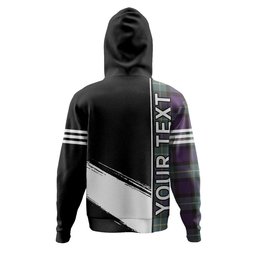 ScotsTee Shop Scottish Sinclair of Ulster Weathered Clan Crest Tartan Hoodie Quarter Personalized