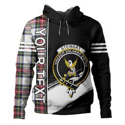 ScotsTee Shop Scottish Stewart Dress Modern Clan Crest Tartan Hoodie Quarter Personalized